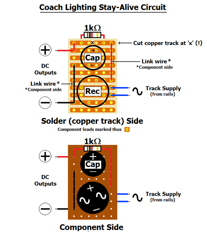 Fabricating a stayalive unit for coach lighting Model Railway Forum
